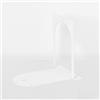 STEELNOVO | Giulietta, Coppia di Fermalibri a Portico in Metallo Verniciato con Piedini Antiscivolo, 10x13x14 cm, Colore Bianco, Design Minimal e Moderno, per Ufficio, Casa, Scuola, Made In Italy