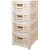 BELLI E FORTI Cassettiera Multiuso in Plastica Uniko 4 Cassetti Bianco 36,5 × 28,5 × 67,5 cm
