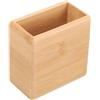 Angoily Porta Telecomando Da Parete in Legno Con Design Fori Di Ricarica Supporto Organizzatore Per Telecomandi Tv E Condizionatore Porta Cellulare E Penne Montaggio Senza Fori 2X3.7X2In