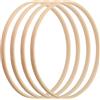 RUOJLING 4 Pcs Cerchio Legno di Bambù, Anelli per Acchiappasogni,15cm