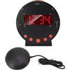 Spacnana Sveglia Extra Forte, 113 Decibel Luce Lampeggiante Rossa Super Shaker Svegliati con Vibrazione, Orologio Vibrante per Tutte Le Età