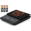 Viitech Bilancia da caffè Digitale con Timer Fino a 3 kg/0,1 g, Funzionamento a Batteria, con Touch Screen LED, Multifunzione da Cucina, Bilancia Digitale per Alimenti (Batterie Non Incluse)