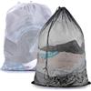 FLZONHUT 2 Pezzi Sacchetti Lavatrice Biancheria,60 x 90 cm Organizer per Lavatrice,Riutilizzabili Grandi Sacco Biancheria Sporca Sacchi a Rete con Coulisse Retina per Vestiti,Deposito Giocattoli