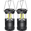 Extrastar 2 luci a LED a batteria, lampada portatile di sopravvivenza, torcia impermeabile da campeggio, adatta per uragani, emergenze, tempeste e interruzioni di corrente, colore nero.