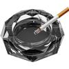 YUEMING Posacenere in Vetro, Posacenere da Esterno, Posacenere in Vetro per Sigarette, Ashtray Posacenere da Tavolo per Balcone Casa Giardino Bar Ristoranti Hotel (Nero-15cm)