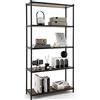 GIANTEX Scaffale a 5 Ripiani Stile Industriale, Libreria con Struttura in Acciaio Marrone Vintage e Nero, 80x29,5x154cm