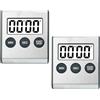 HENGBIRD 2 PCS Timer Digitale da Cucina Mini Sveglia Digitale con Timer da Cucina per Elettrodomestico da Cucina con Timer da 100 Minuti