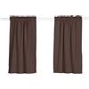 GIVBRO Tenda oscurante da cucina, con mantovana corta, per casa, bar, decorazione per porta, colore marrone, 74 x 61 cm