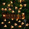 NIWWIN Luci solari,Stringa solare di luci a forma di ape. Luce decorativa a LED di colore caldo impermeabile,decorazione natalizia del cortile della terrazza del giardino,5 metri 30 luci delle api.