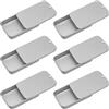SYEYCW 6 Pezzi Scatola Metallo, Barattolo Rettangolare Con Coperchio Scorrevole, 50 × 25 × 10 mm Riutilizzabile Mini Scatola Vuota in Metallo, per Bomboniere, Dolci, Balsamo per Labbra, Pillola
