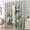 Generico Tende per Interni Fiori di Giglio Bianco, Tende Oscuranti Fiori Dipinto a Olio per Camera da Letto Soggiorno, Cucina, Finestra, Tenda con Occhielli 140L x 245A cm (2 Pannelli) E-D19