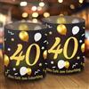 Epokus 12 portacandele da tavolo per il 40° compleanno, nero oro, bello che tu sia da Bist, per candeline o candele, decorazione Happy Birthday