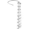 CHAPINGNI Asta per tenda da doccia a forma di U, 0,9 - 1,3 m, estensibile, in acciaio inox, senza foratura, con tenda da doccia, angolo regolabile, 2 in 1, senza supporto a soffitto per bagno e WC