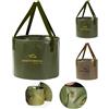 FairyPeach Secchio Acqua Pieghevole 10L/20L,Esterni Ciotola Da Campeggio Portatile,Secchio Multifunzionale Resistente,Per campeggio e viaggi,come bacinella per lavare i piatti (Verde, L)