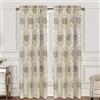 TOPLUXE Tende Damascate per Finestre, Tende Oscuranti con Tiranti Termiche Isolanti per Interni Camera da Letto Soggiorno Cucina 2 Pannelli 132x213cm (Floreale)