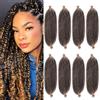 LPARMJIT Springy Confezione da 8 extension per capelli afro crespi lavorati all'uncinetto pre-separati Kinky Marley Twist, false dreadlocks Butterfly Locs pre-intrecciate (T4/27#, 50,8 cm)