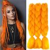 Dcbaboo Extension per Treccine Africane 60cm Extension Capelli Finti per Treccine Africane Trecce Capelli Sintetici Kanekalon 3 Ciocche 300g Ombre Jumbo Braiding Hair, Arancione
