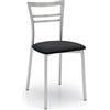 ConnubiaSedia Go! CB/1419 Acciaio e Seduta Ekos Nero Set 2 sedie