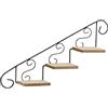 Phefop Decorazione da Parete a Forma di Scala, Supporto Moderno per Piante in Ferro, Mensola Interna Creativa per Soggiorno, Ufficio o Corridoio (su)
