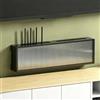 HEFJIAYCIQ Scatola Nascosta Per Router Wifi in Legno, Mobile Da Parete Wireless Con Ante Scorrevoli in Acrilico, Per Presa Multipla E Modem Dell'ufficio Domestico,Black 4,70.3x10x20cm