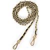 Amexo Tracolla in metallo, 120 cm, in metallo, catena di ricambio con fibbie, in pelle, ricambio per borse da donna (nero)