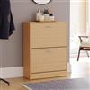 Vida Designs 2 cassetti scarpiera Armadio scarpiera Pull Down, unità di mobili in Legno di Pino