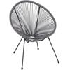 AD TREND Sedia Esterno Grigia Intreccio 68×62 H 82 cm