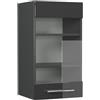 Vicco Mobile da cucina in vetro Fame-Line, Antracite lucido, 40 cm, per la combinazione con altri moduli della serie Fame-Line
