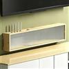 HEFJIAYCIQ Scatola Nascosta Per Router Wifi in Legno, Mobile Da Parete Wireless Con Ante Scorrevoli in Acrilico, Per Presa Multipla E Modem Dell'ufficio Domestico,Natural 6,100x10x20cm