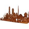 Rostikal|Presepe di Natale Decorazione Natalizia Figure Mangiatoia Presepio con Figure Ruggine Decorazione Metallo Ruggine - Ruggine, 66 x 13 cm