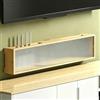 HEFJIAYCIQ Scatola Nascosta Per Router Wifi in Legno, Mobile Da Parete Wireless Con Ante Scorrevoli in Acrilico, Per Presa Multipla E Modem Dell'ufficio Domestico,Beige 6,100x10x20cm