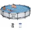 Bestway Piscina fuoriterra tonda Steel Pro MAX 56595 Bestway 427x84cm con pompa filtro