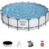 Bestway Piscina da giardino fuori terra Steel Pro Max Bestway 56462, tonda 549x122cm con pompa e filtro