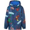 Marvel Giacca Impermeabile Bambino - 100% Poliestere Giacca Antipioggia Bambino - Comoda Giacca Impermeabile Bambina e Bambini (Blu Spiderman, 7-8 anni)