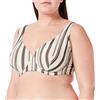 Lovable Bikini Reggiseno Ferretto Coppa Vela Fancy Jacquard Lurex Donna, Beige (Rigato Nero Oro), 34 / 3D