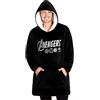 Marvel Felpa Uomo con Cappuccio Felpe Oversize Uomo in Pile Supereroi Avengers Captain America (Nero Avengers)