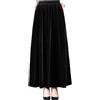 RemixAst Una linea elegante gonna lunga da donna in velluto, comoda ed elegante da indossare tutti i giorni (M nero)
