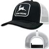 John Deere Black Moline 112 Fit cap White Mesh Vintage Logo Hat