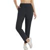 baleaf Pantaloni da golf da donna, elasticizzati, con passanti per cintura, tasche con cerniera, da viaggio, casual, da lavoro, UPF 50+, Nero , XXL