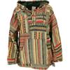 GURU SHOP Goa - Felpa con cappuccio unisex Stonewash Patchwork Baja Hoody da uomo, senape, S