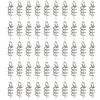UrbanHui 50pcs Lure Spring Pin Pack Con Blocco Ago Per Esca Morbida Attrezzatura Da Pesca Materiale In Acciaio Inox Utilizzato Con Moschettone