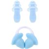 balacoo Set di Tappi Nasali Impermeabili e Tappi per Orecchie in Silicone, Protezione Auricolare e Nasale per Nuoto, Immersioni e Surf, Colore Blu, Taglia M
