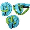 Demeras Imbracatura per altalena aerea, amaca yoga antigravit¨¤ leggera trapezio yoga per la forma del corpo (blu cielo e verde frutta)