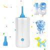 PlusFive Pompa elettrica per palloncini per modellare palloncini e palloncini lunghi e palloncini in alluminio, mini pompa elettrica CEE7/16, pompa ad aria elettrica per feste di compleanno (blu)