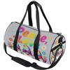 GuoChe Borsone sportivo rotondo leggero con tasca interna borsa da palestra per uomo donna borsone da viaggio sport tre gnomi hippie I pace amore gnomo I tie dye segno della pace