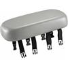 Xgdsnly Cuscino Posteriore con Cinghie Impermeabile Sellino Posteriore con Poggiapiedi Imbottito Sedile per Pendolari, Bicicletta a Pedalata Assistita, Grigio