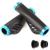 Generic 2 manopole traspiranti per manubrio di bici da 22,2 mm, meccanismo di bloccaggio ergonomico antiscivolo per manubrio bici