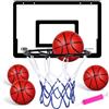 OSDUE Mini Canestro da Basket, Mini Canestro Professionale da Basket Kit Baskets da Camera Interno, Viene Fornito con 4 Palloni da Baskets in Gomma e 1 Pompa, 40x26CM Tabellone
