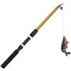 Generic Canna da pesca telescopica, portatile, manico ergonomico in EVA antiscivolo, attrezzatura da viaggio in FRP per acqua salata | Mini canna da ghiaccio compatta, leggera ed elastica per gli amanti della