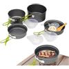 Generisch Set di cucina da campeggio, fornello da viaggio per esterni, impilabili, con manico, per campeggio, roulotte, viaggi, sopravvivenza, dormitorio, picnic, attività